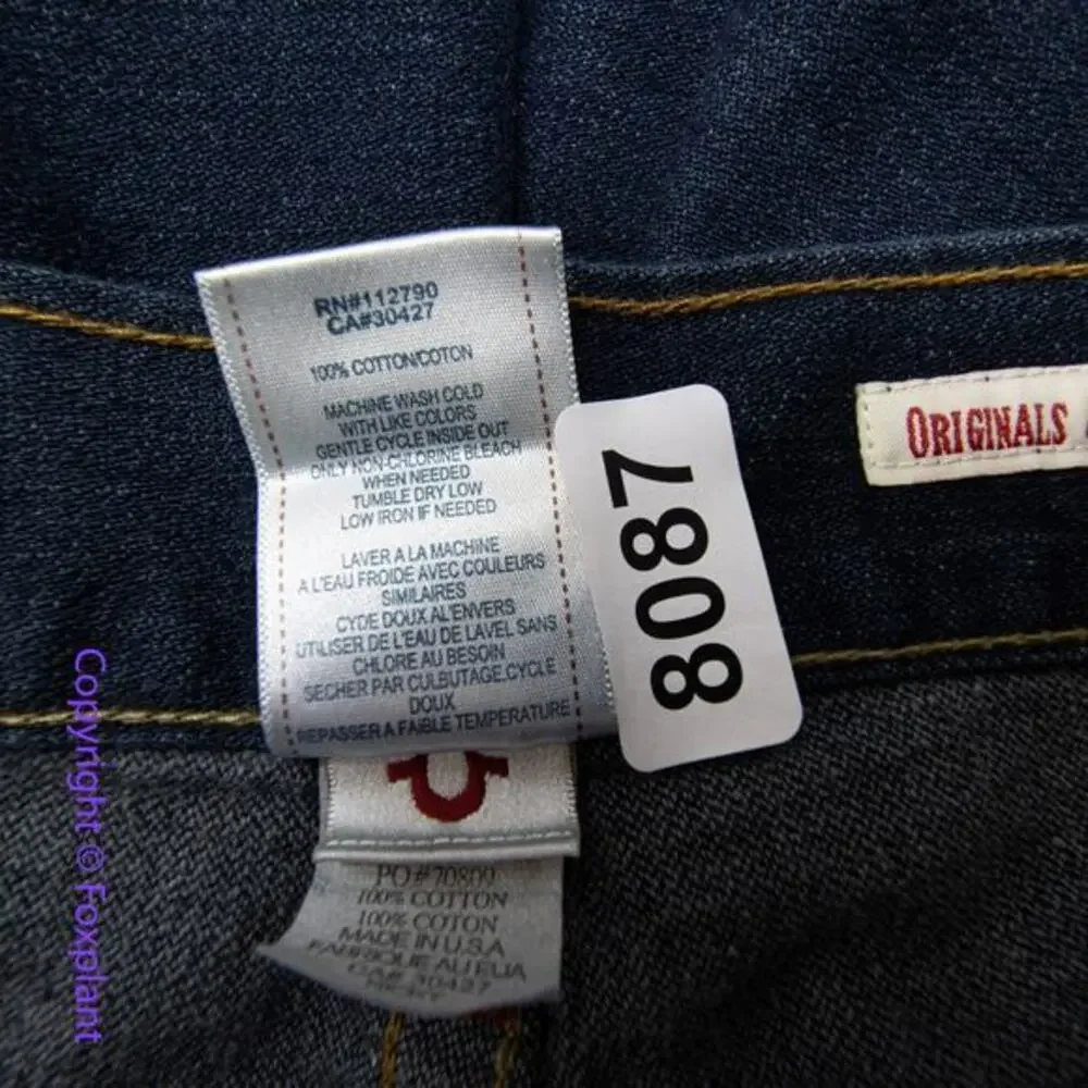 New! True Religion mens Ricky straight‎ jeans, size 36